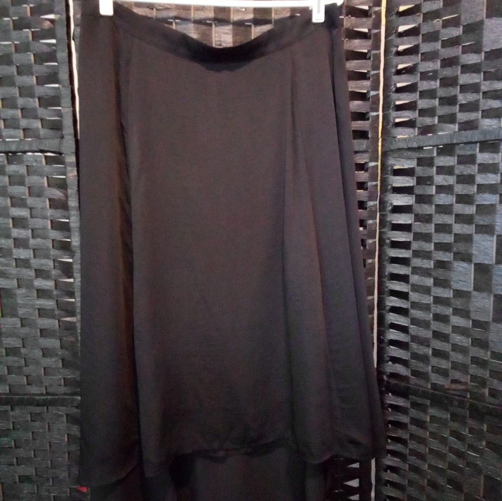 Sejour Black Silky High Low Skirt size 1X
